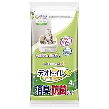 新品未開封　デオトイレ消臭抗菌シート　20枚×4パック＋10枚×2パック Amazon | ユニ・チャーム デオトイレ シート 20枚 ・12袋セット